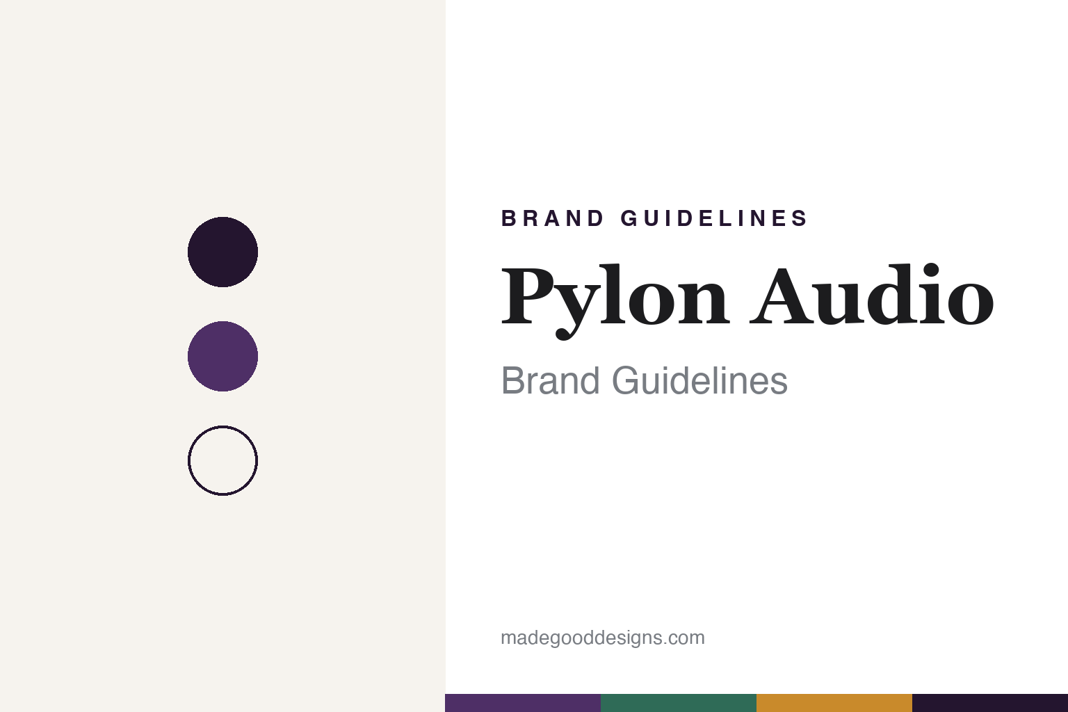 Pylon Audio brand guidelines — abstract colour discs and material texture (original homage; not a Pylon Audio product or logo)