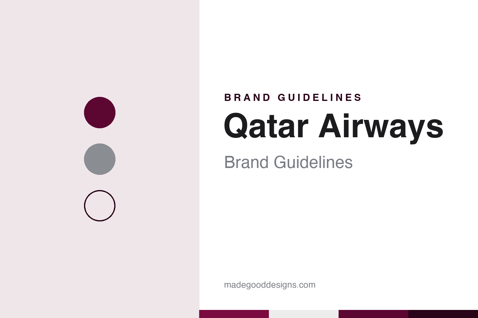 Qatar Airways Brand Guidelines: The Burgundy Oryx