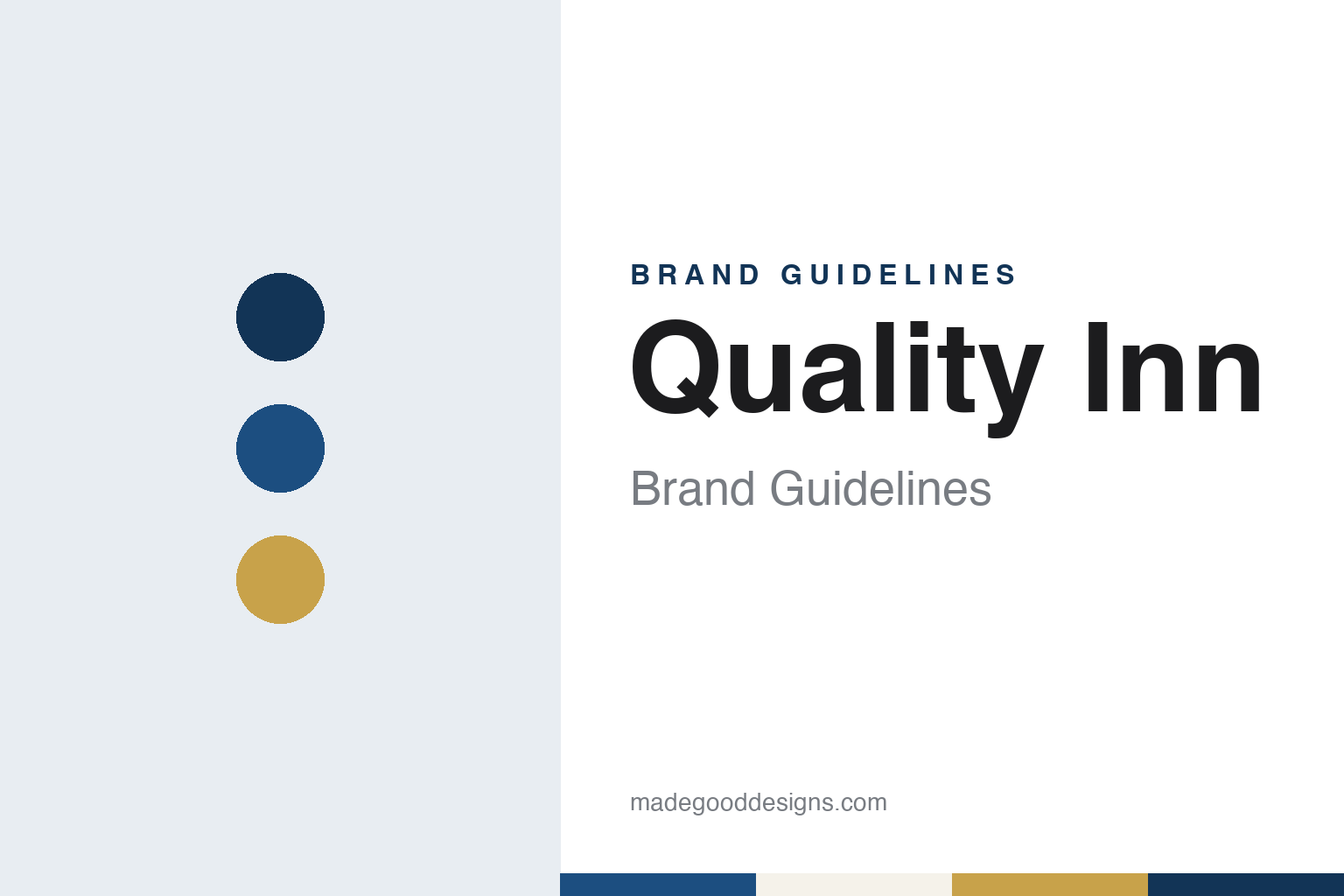 Quality Inn brand guidelines — abstract colour discs and material texture (original homage; not a Quality Inn product or logo)