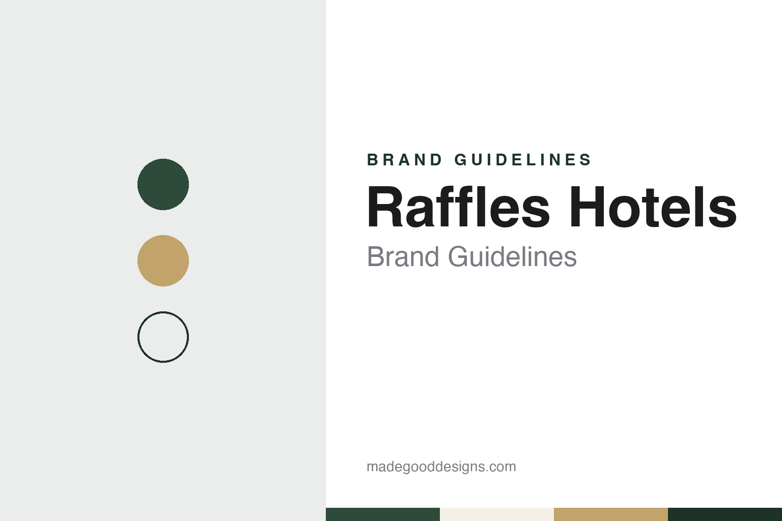 Raffles Hotels brand guidelines — abstract colour discs and material texture (original homage; not a Raffles Hotels product or logo)