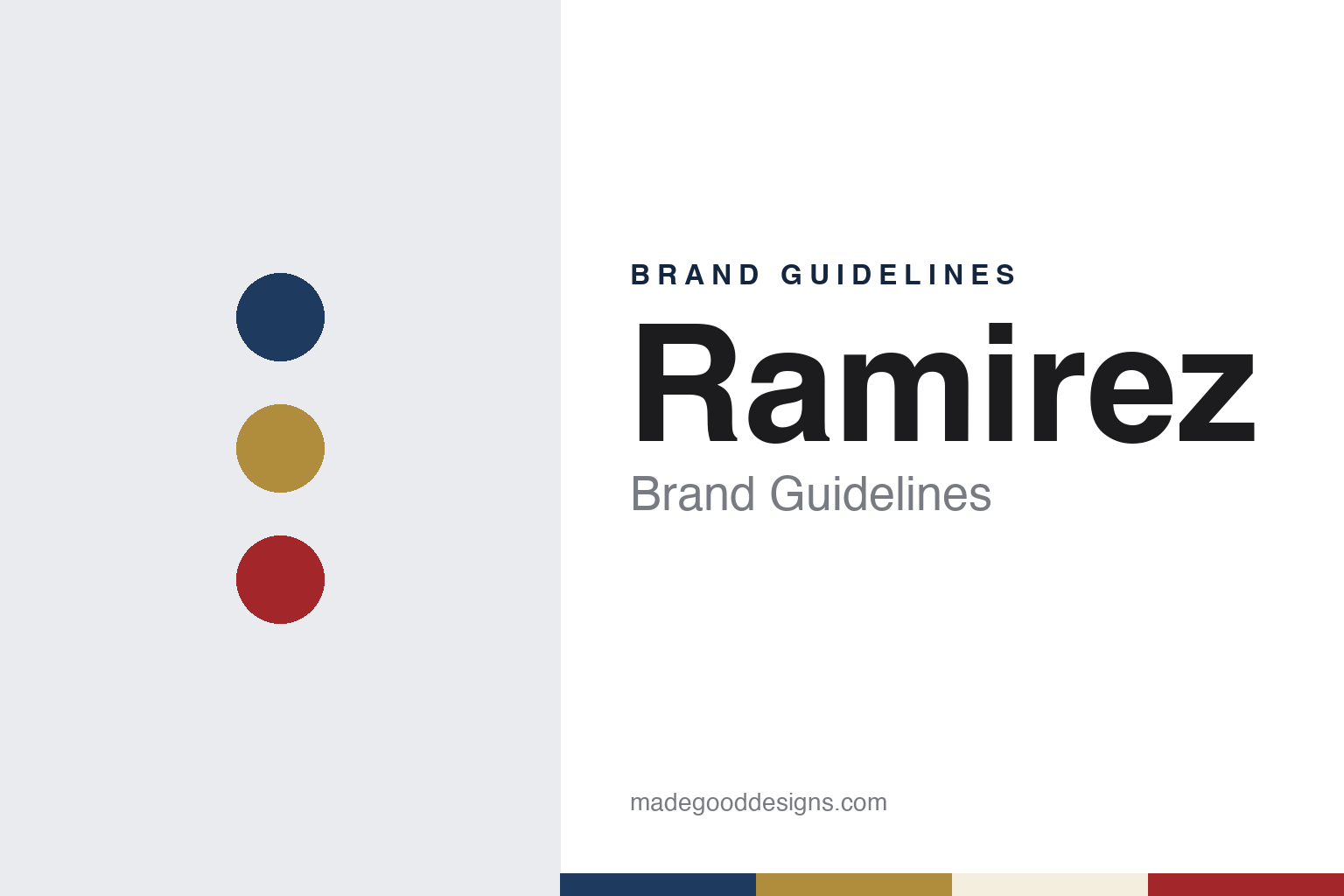 Ramirez brand guidelines — abstract colour discs and material texture (original homage; not a Ramirez product or logo)