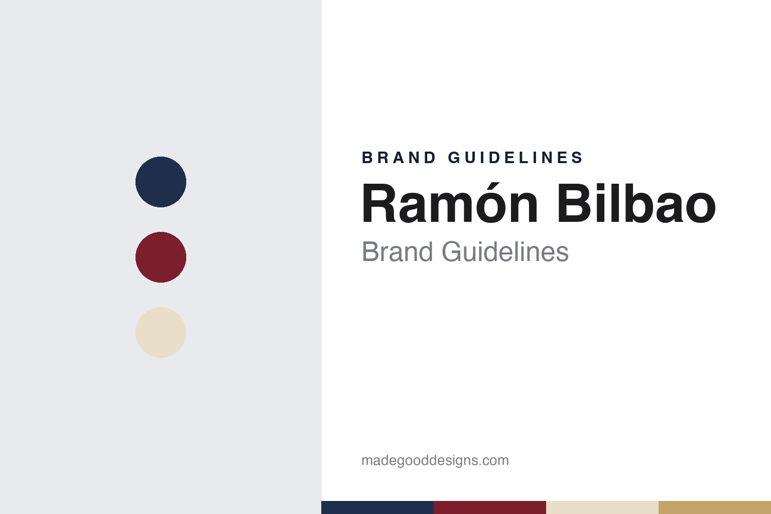 Ramón Bilbao brand guidelines — abstract colour discs and material texture (original homage; not a Ramón Bilbao product or logo)