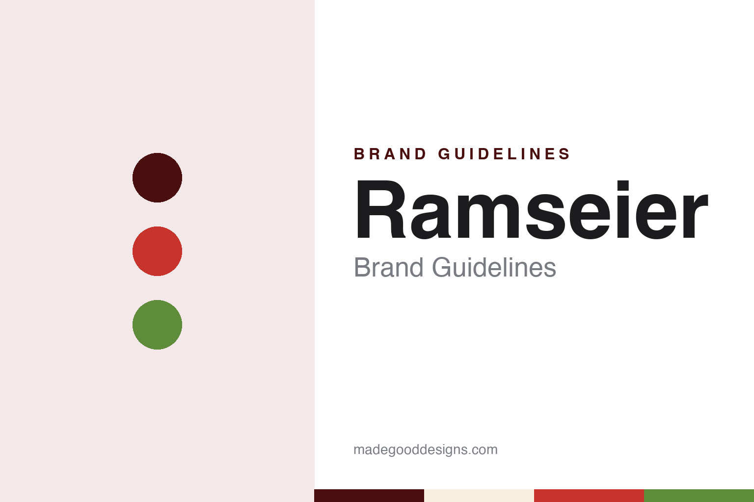 Ramseier brand guidelines — abstract colour discs and material texture (original homage; not a Ramseier product or logo)