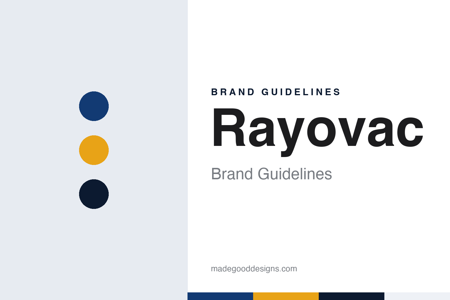 Rayovac brand guidelines — abstract colour discs and material texture (original homage; not a Rayovac product or logo)