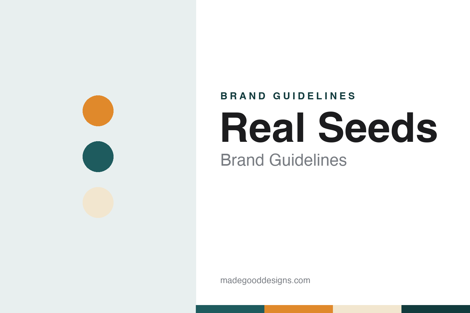 Real Seeds brand guidelines — abstract colour discs and material texture (original homage; not a Real Seeds product or logo)