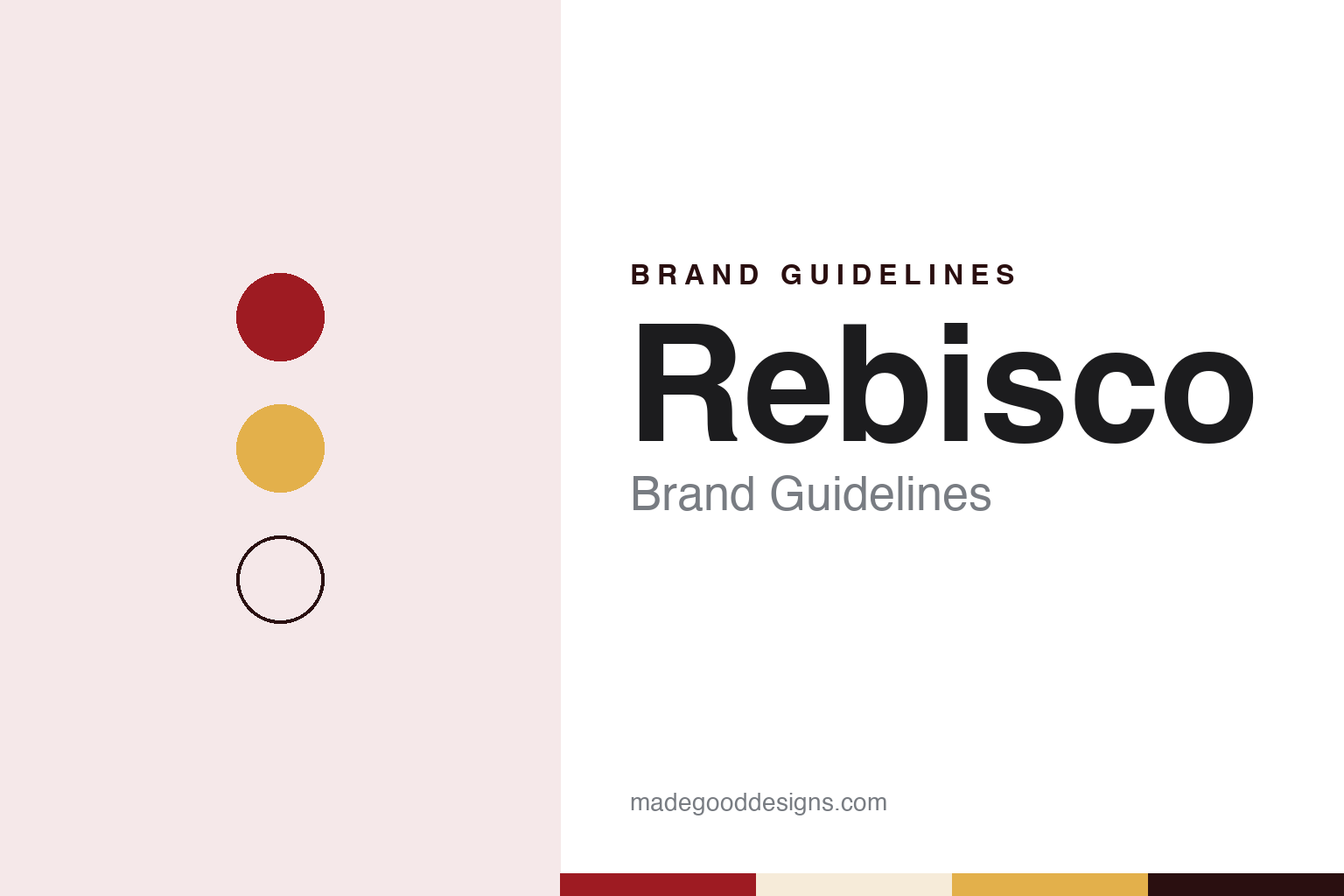 Rebisco brand guidelines — abstract colour discs and material texture (original homage; not a Rebisco product or logo)