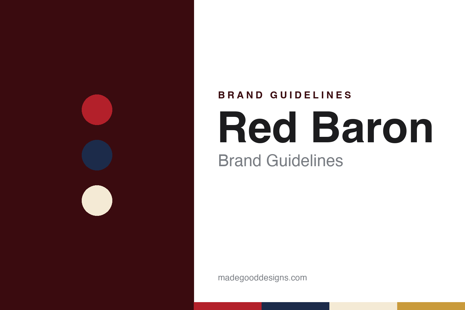 Red Baron brand guidelines — abstract colour discs and material texture (original homage; not a Red Baron product or logo)