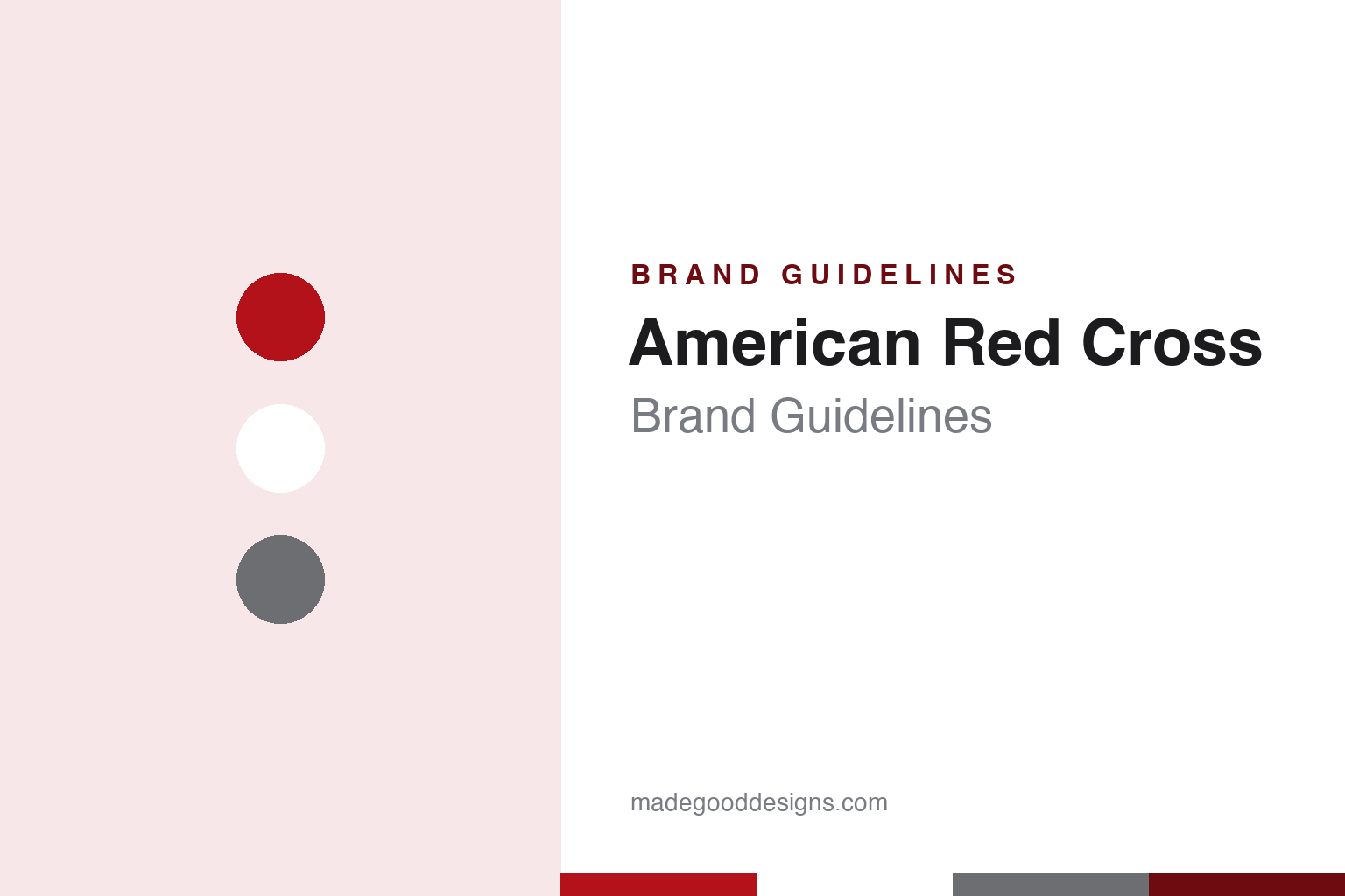 American Red Cross brand guidelines — abstract colour discs and material texture (original homage; not a American Red Cross product or logo)