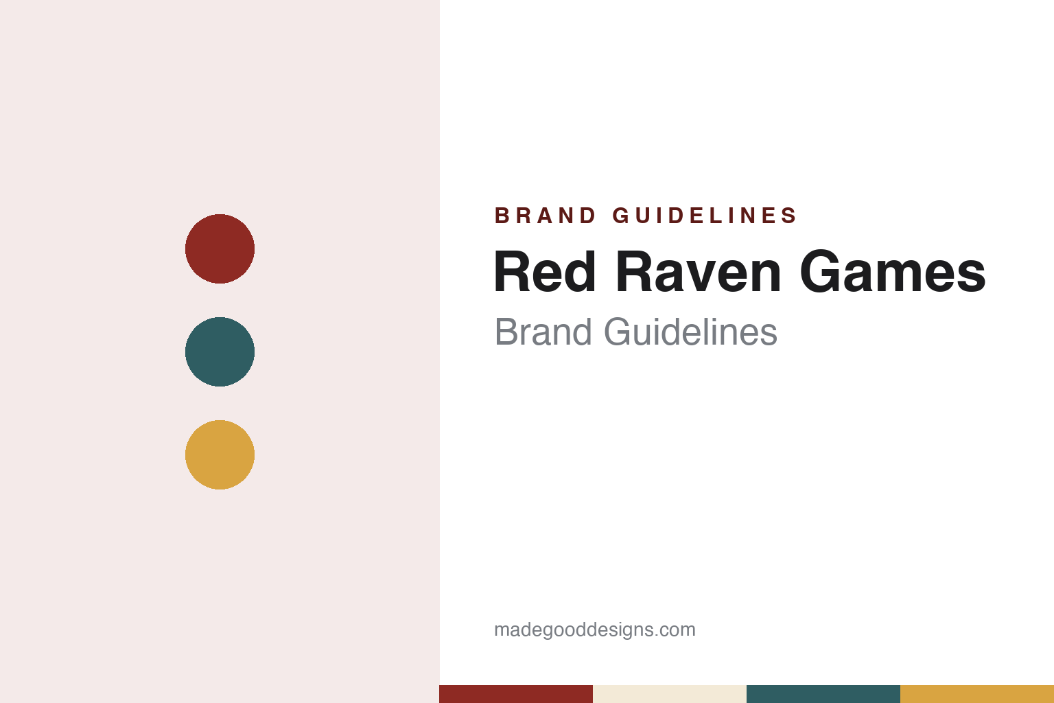 Red Raven Games Brand Guidelines: Ryan Laukat’s Illustrated Story Games, Since 2011