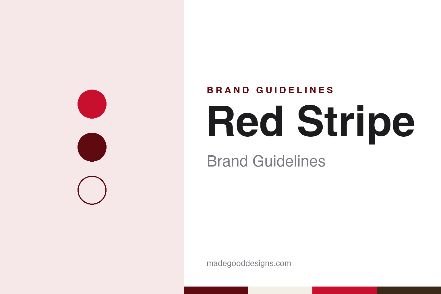 Red Stripe brand guidelines — abstract colour discs and material texture (original homage; not a Red Stripe product or logo)