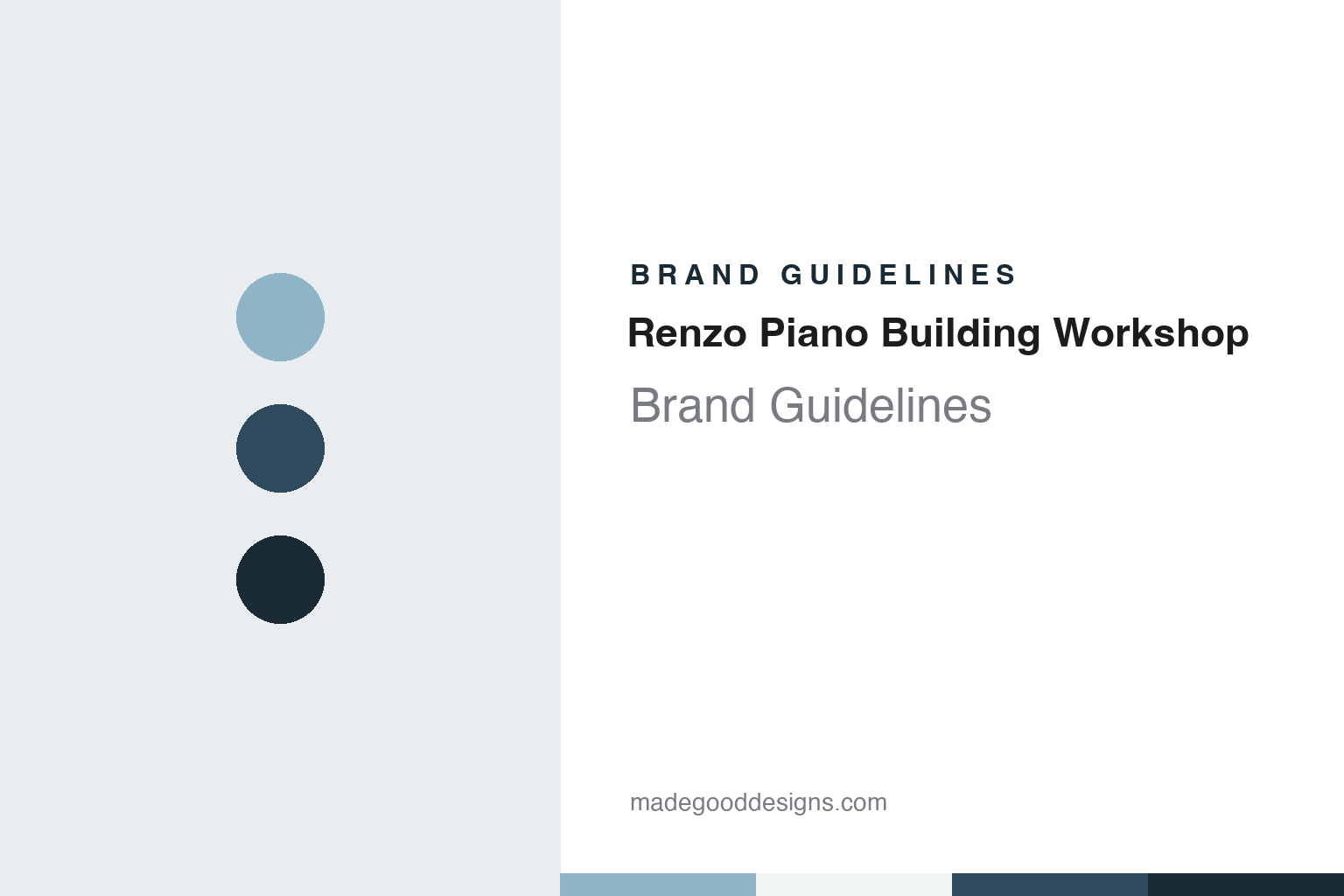 Renzo Piano Building Workshop Brand Guidelines: A Workshop Named in 1981