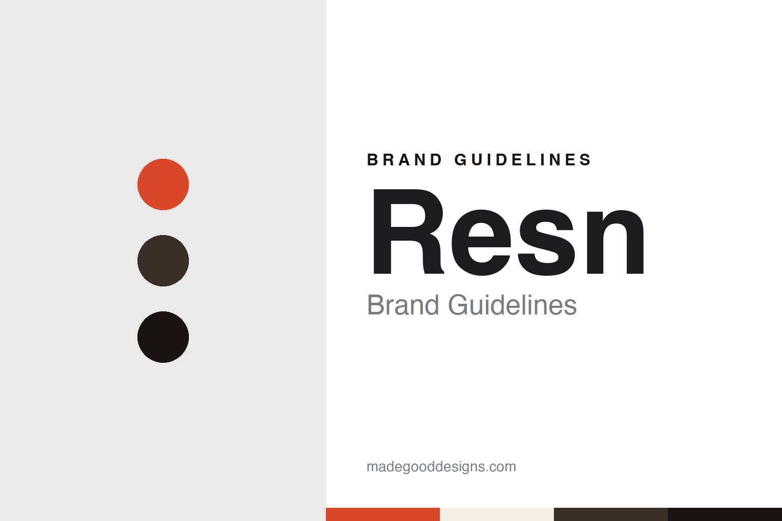 Resn brand guidelines — abstract colour discs and material texture (original homage; not a Resn product or logo)