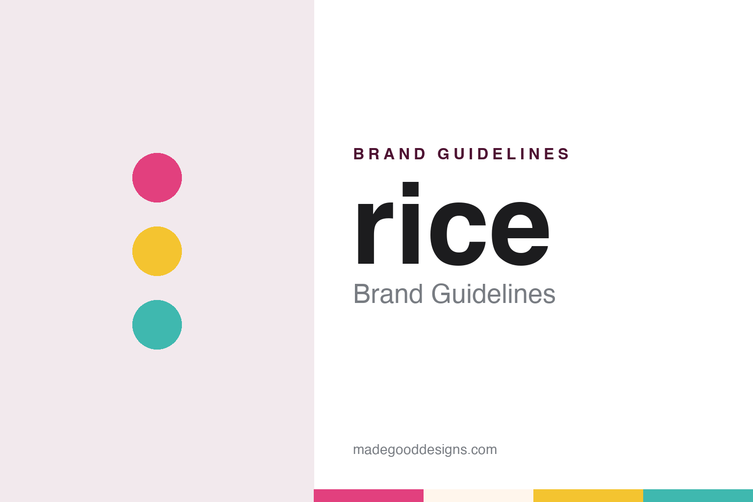 rice Brand Guidelines: Colourful Homeware from Odense, Since 1998