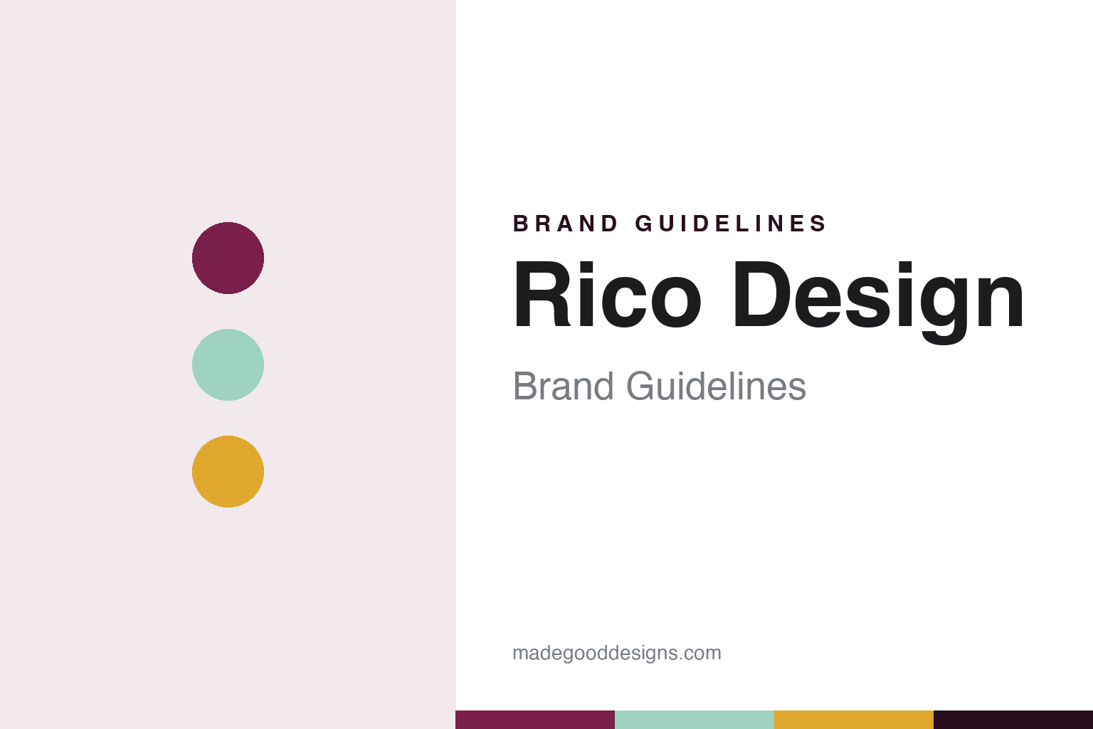 Rico Design brand guidelines — abstract colour discs and material texture (original homage; not a Rico Design product or logo)