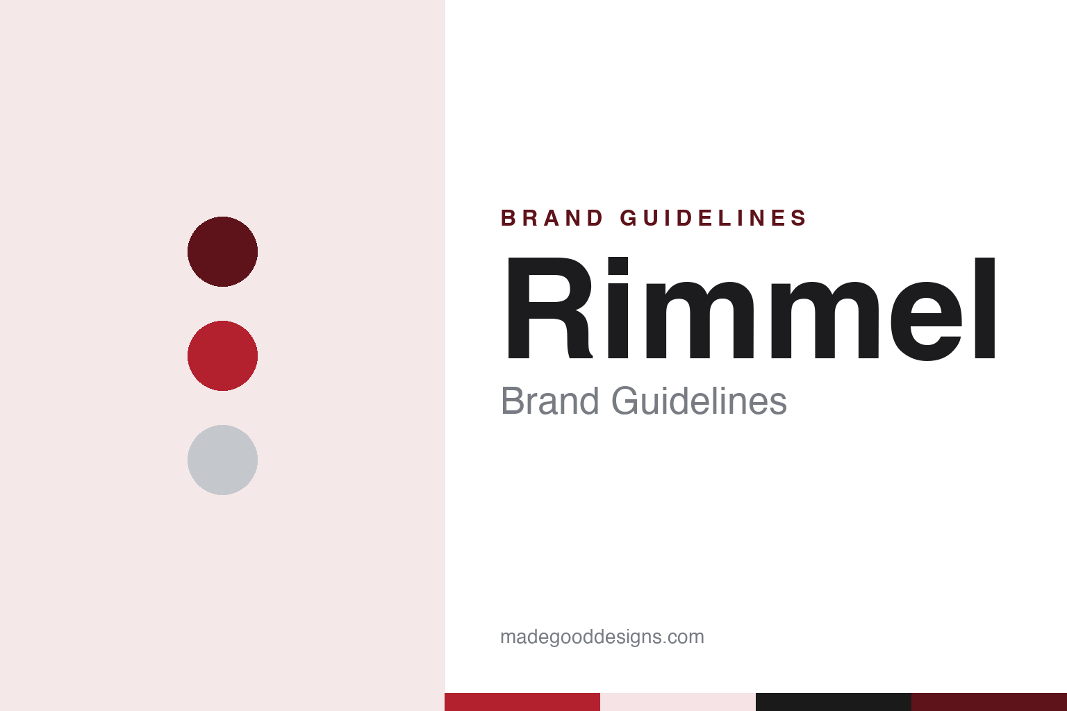 Rimmel brand guidelines — abstract colour discs and material texture (original homage; not a Rimmel product or logo)