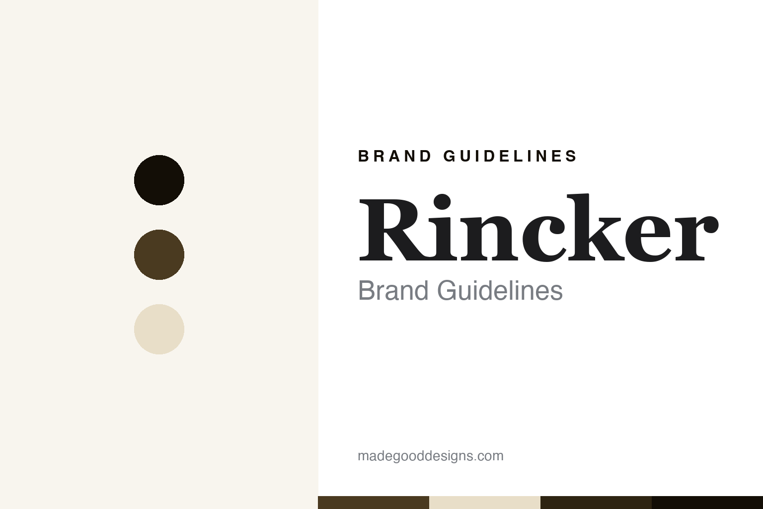 Rincker brand guidelines — abstract colour discs and material texture (original homage; not a Rincker product or logo)