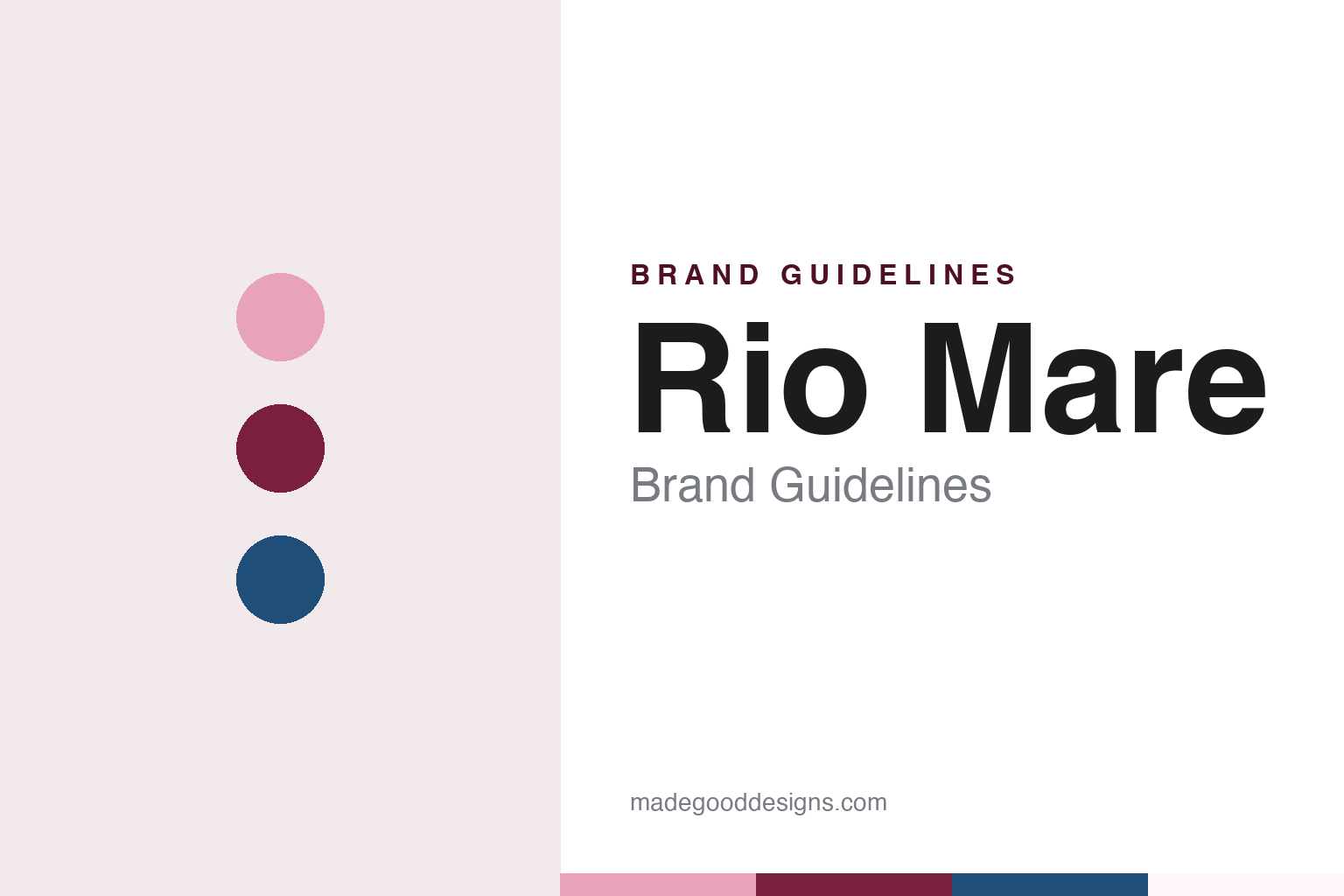 Rio Mare brand guidelines — abstract colour discs and material texture (original homage; not a Rio Mare product or logo)
