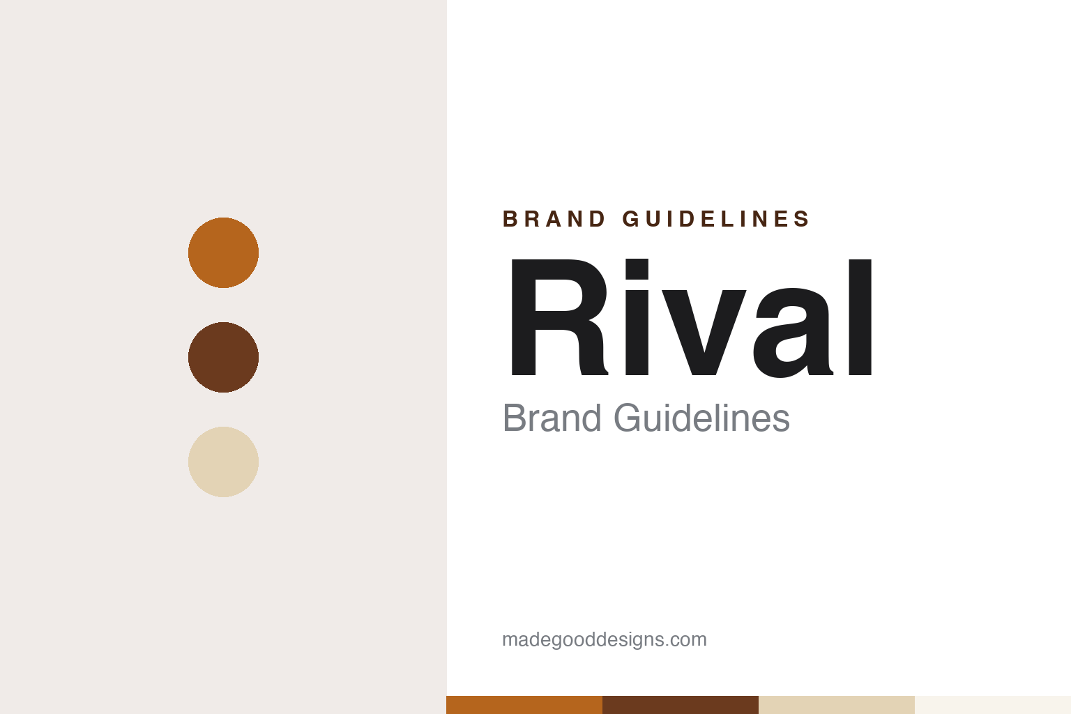 Rival brand guidelines — abstract colour discs and material texture (original homage; not a Rival product or logo)