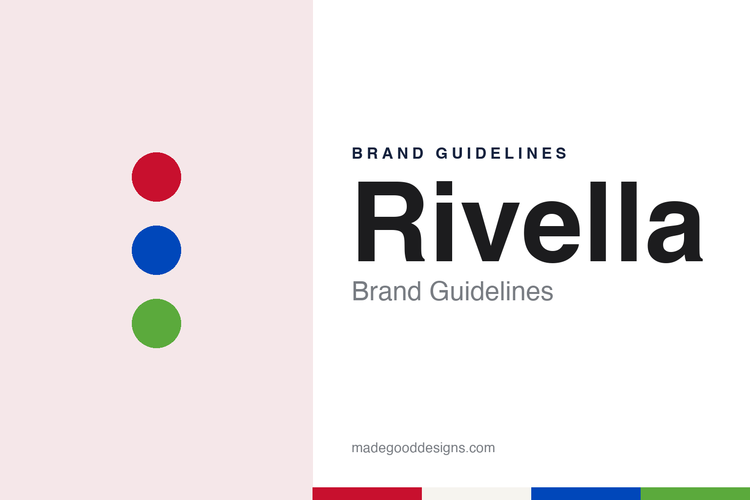 Rivella brand guidelines — abstract colour discs and material texture (original homage; not a Rivella product or logo)