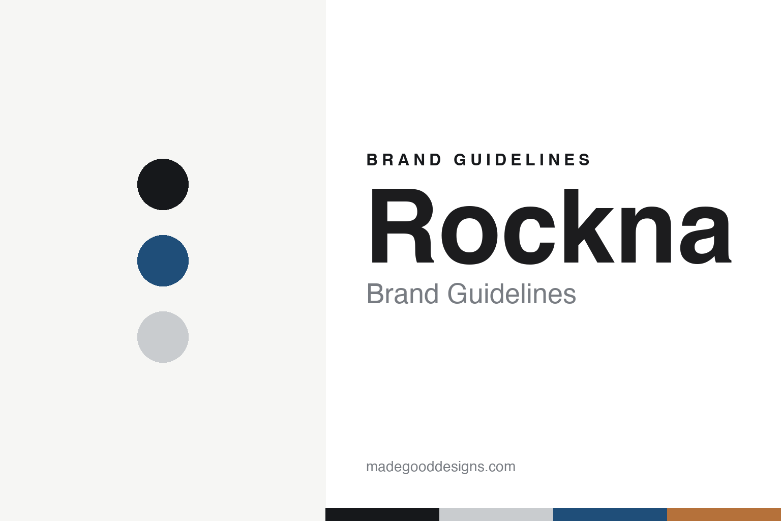 Rockna brand guidelines — abstract colour discs and material texture (original homage; not a Rockna product or logo)