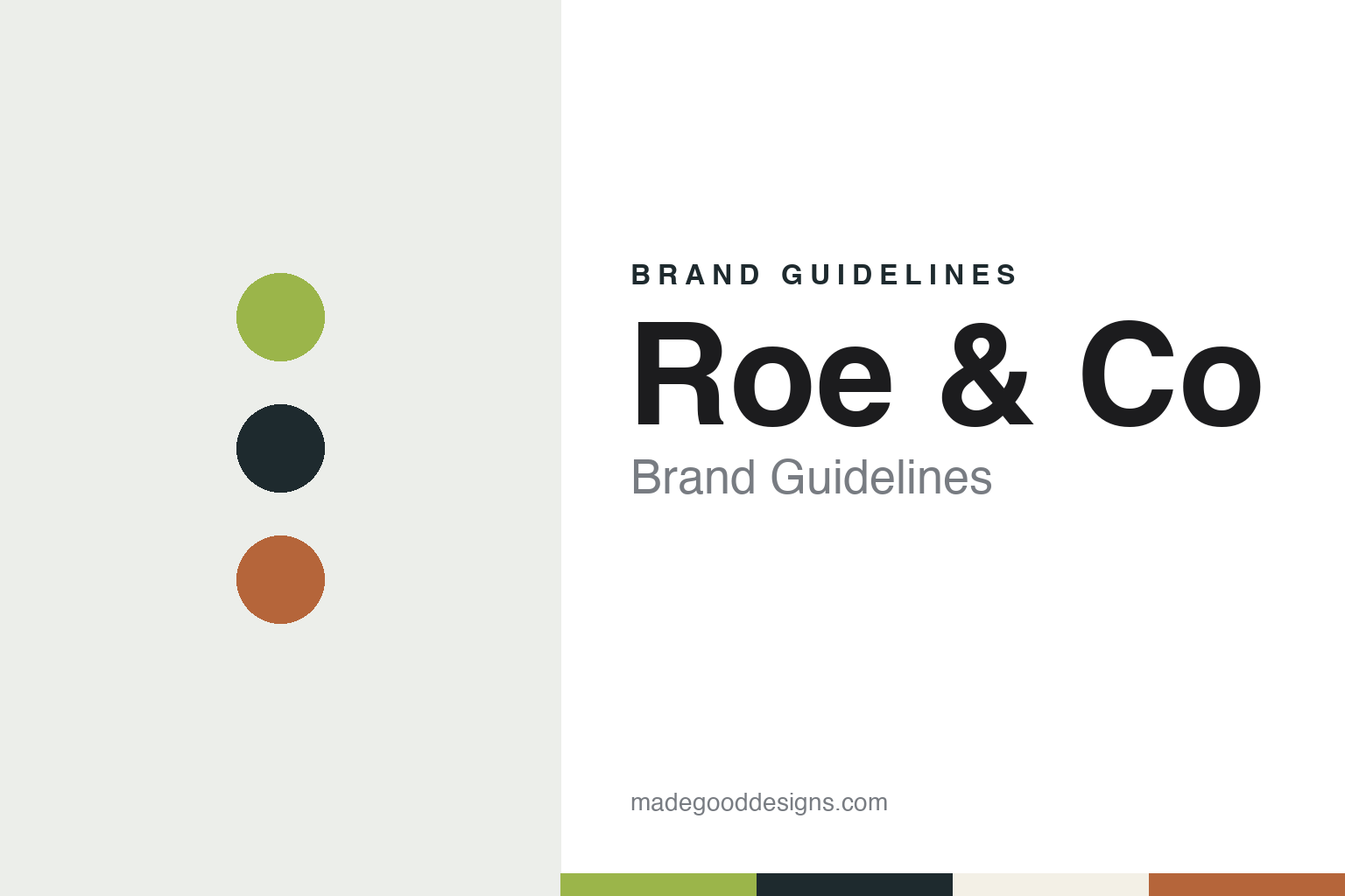 Roe & Co brand guidelines — abstract colour discs and material texture (original homage; not a Roe & Co product or logo)