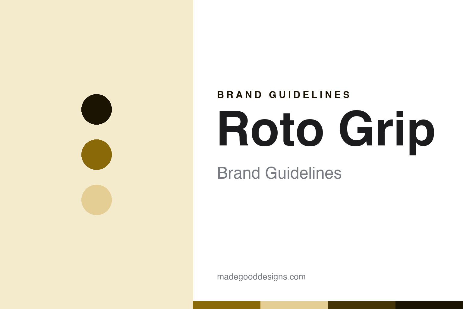 Roto Grip Brand Guidelines: A Separate Name, the Same Plant