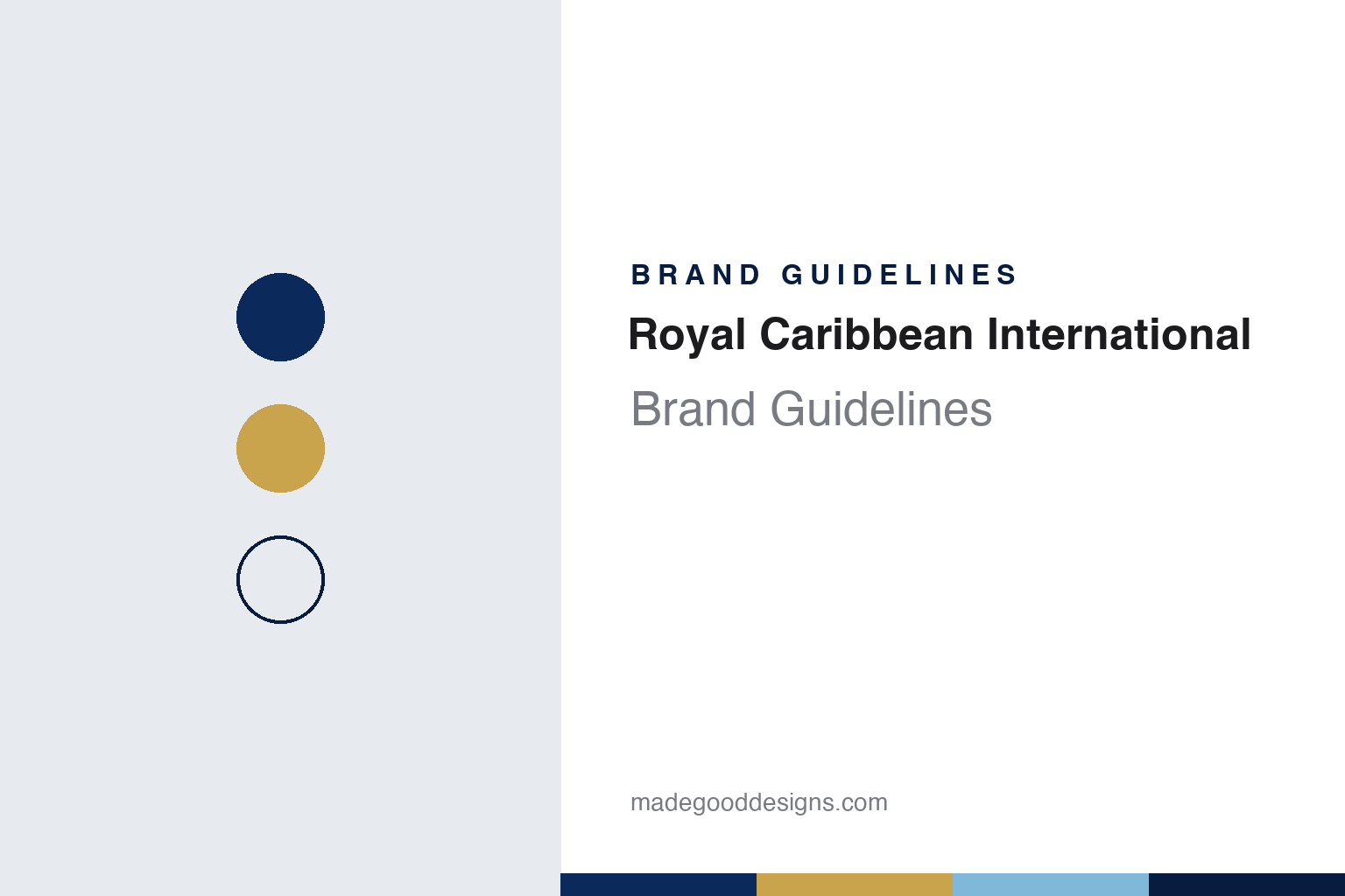 Royal Caribbean International brand guidelines — abstract colour discs and material texture (original homage; not a Royal Caribbean International product or logo)