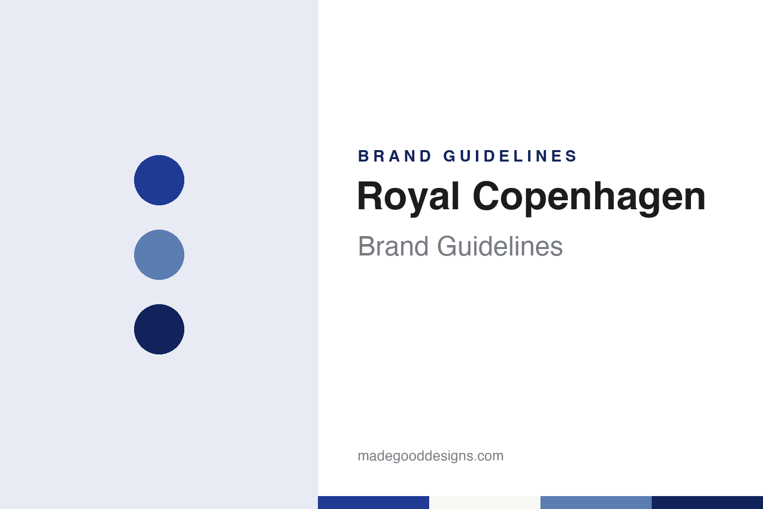 Royal Copenhagen brand guidelines — abstract colour discs and material texture (original homage; not a Royal Copenhagen product or logo)