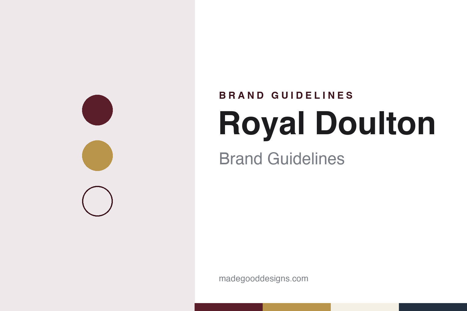 Royal Doulton Brand Guidelines: Lambeth 1815, Burslem Bone China and a 1901 Name