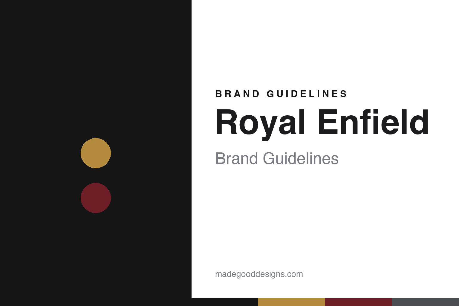 Royal Enfield brand guidelines — abstract colour discs and material texture (original homage; not a Royal Enfield product or logo)