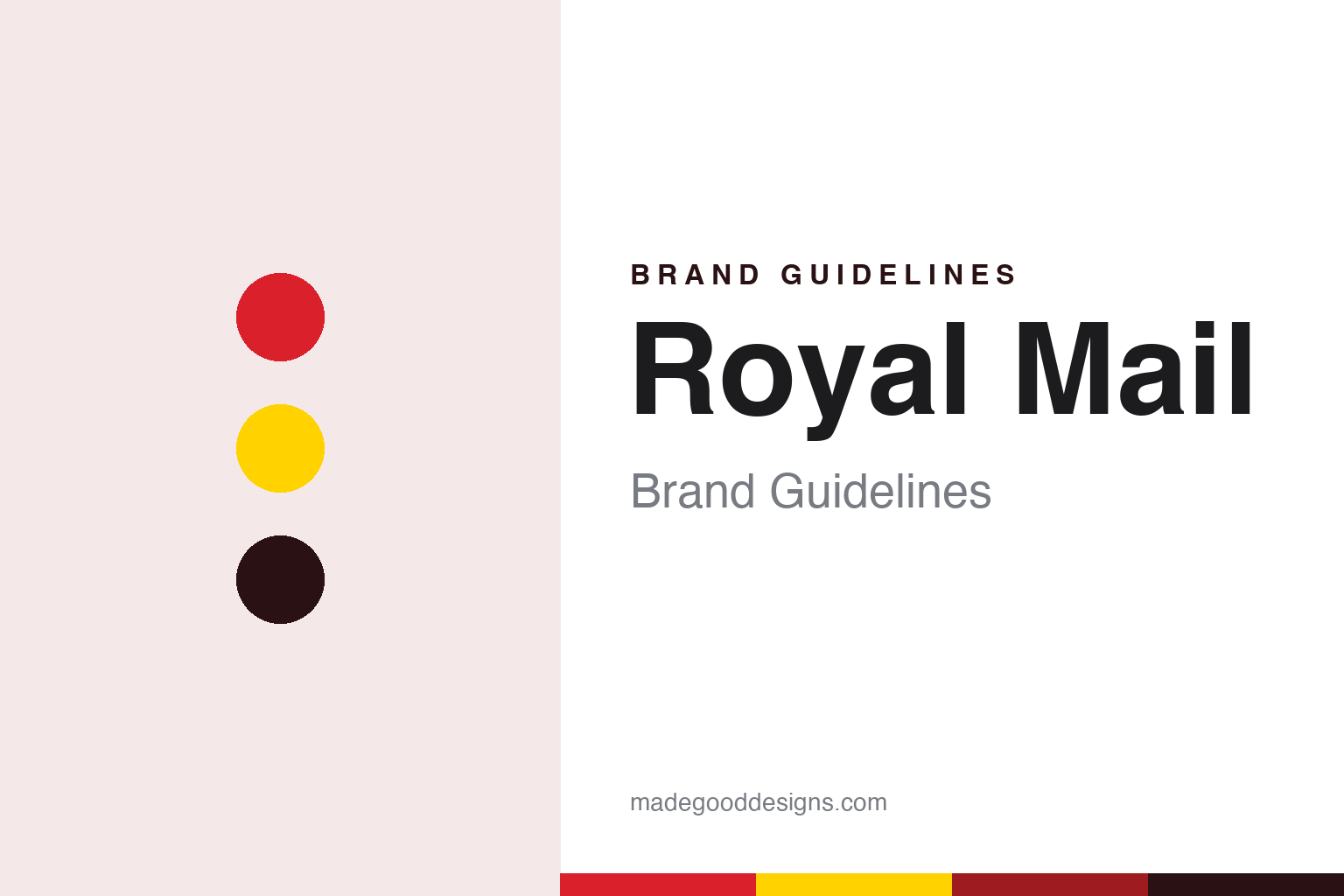 Royal Mail brand guidelines — abstract colour discs and material texture (original homage; not a Royal Mail product or logo)