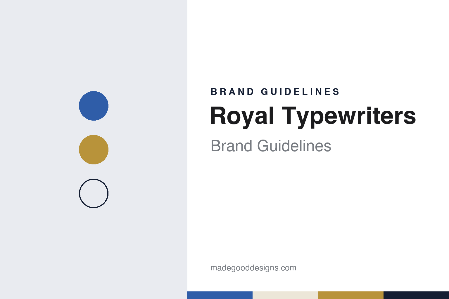 Royal Typewriters brand guidelines — abstract colour discs and material texture (original homage; not a Royal Typewriters product or logo)