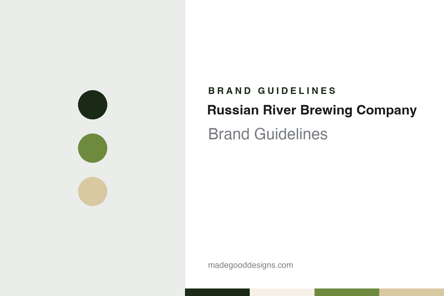 Russian River Brewing Company brand guidelines — abstract colour discs and material texture (original homage; not a Russian River Brewing Company product or logo)