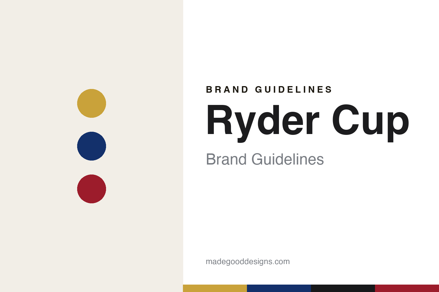 Ryder Cup Brand Guidelines: Samuel Ryder’s Gold Cup, Worcester 1927 and Team Europe from 1979