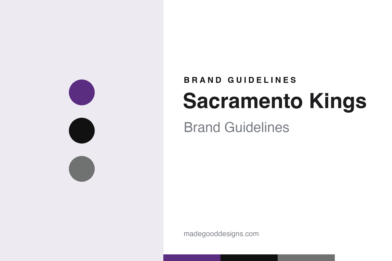 Sacramento Kings Brand Guidelines: Rochester Royals, a Crown and Purple & Black