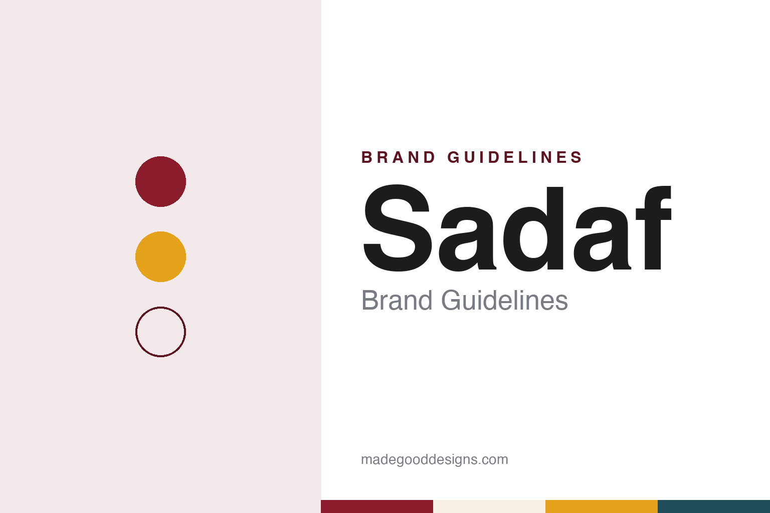 Sadaf brand guidelines — abstract colour discs and material texture (original homage; not a Sadaf product or logo)