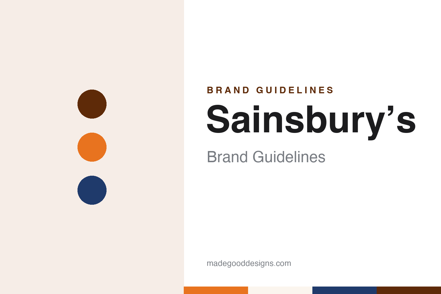 Sainsbury’s brand guidelines — abstract colour discs and material texture (original homage; not a Sainsbury’s product or logo)