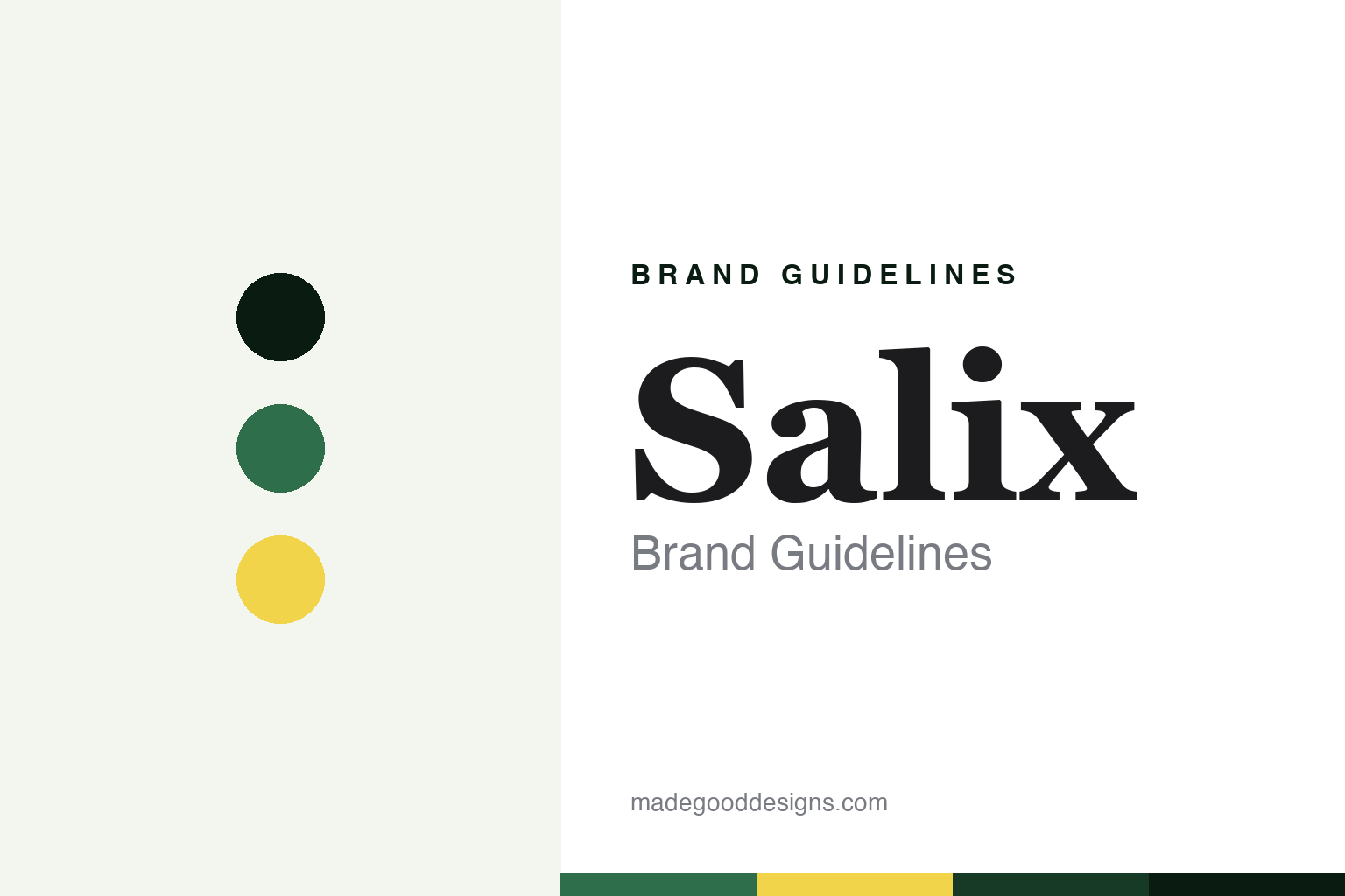 Salix Brand Guidelines: A Bat Company Named Like the Tree