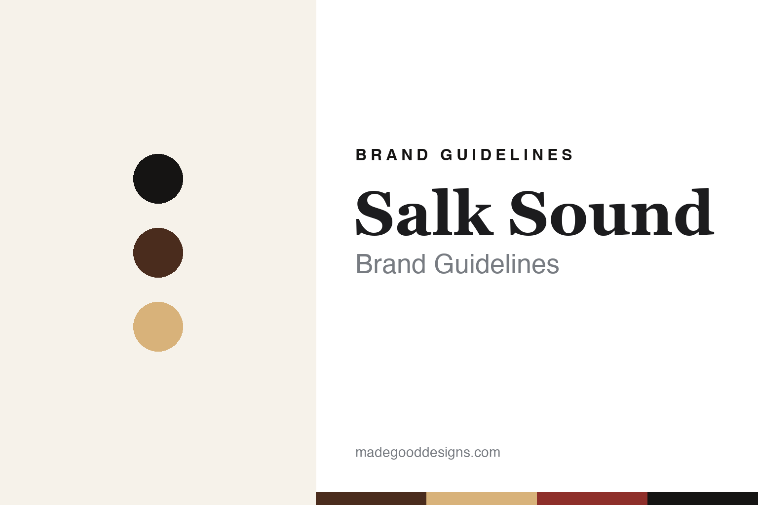 Salk Sound brand guidelines — abstract colour discs and material texture (original homage; not a Salk Sound product or logo)