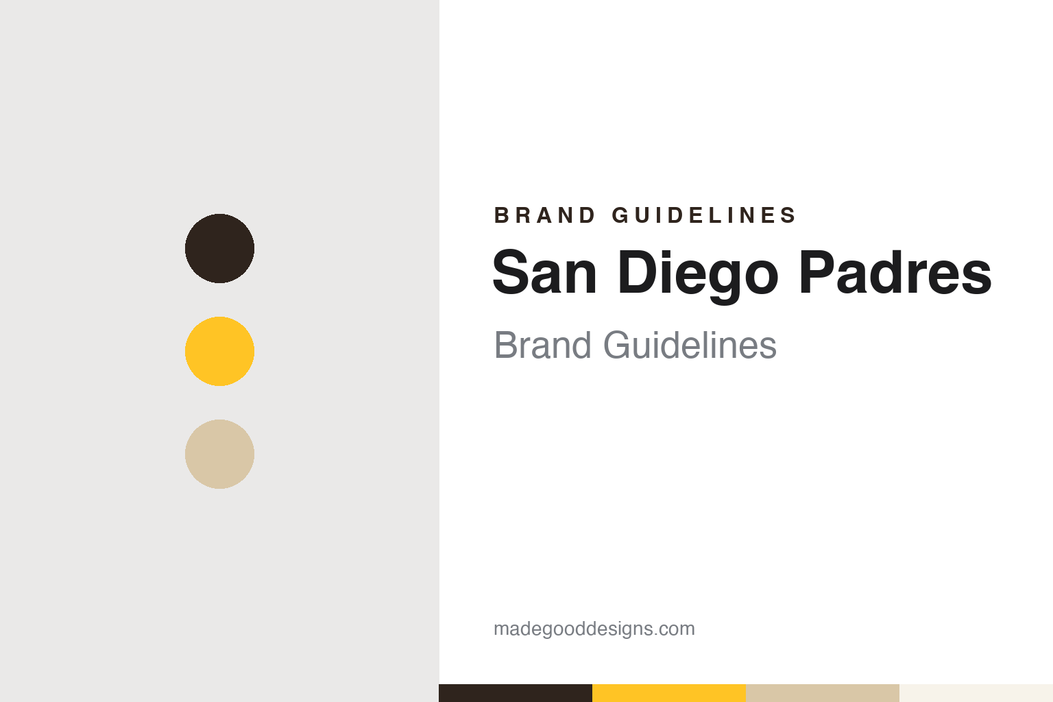 San Diego Padres Brand Guidelines: Mission Friars, a Swinging Friar & Brown and Gold