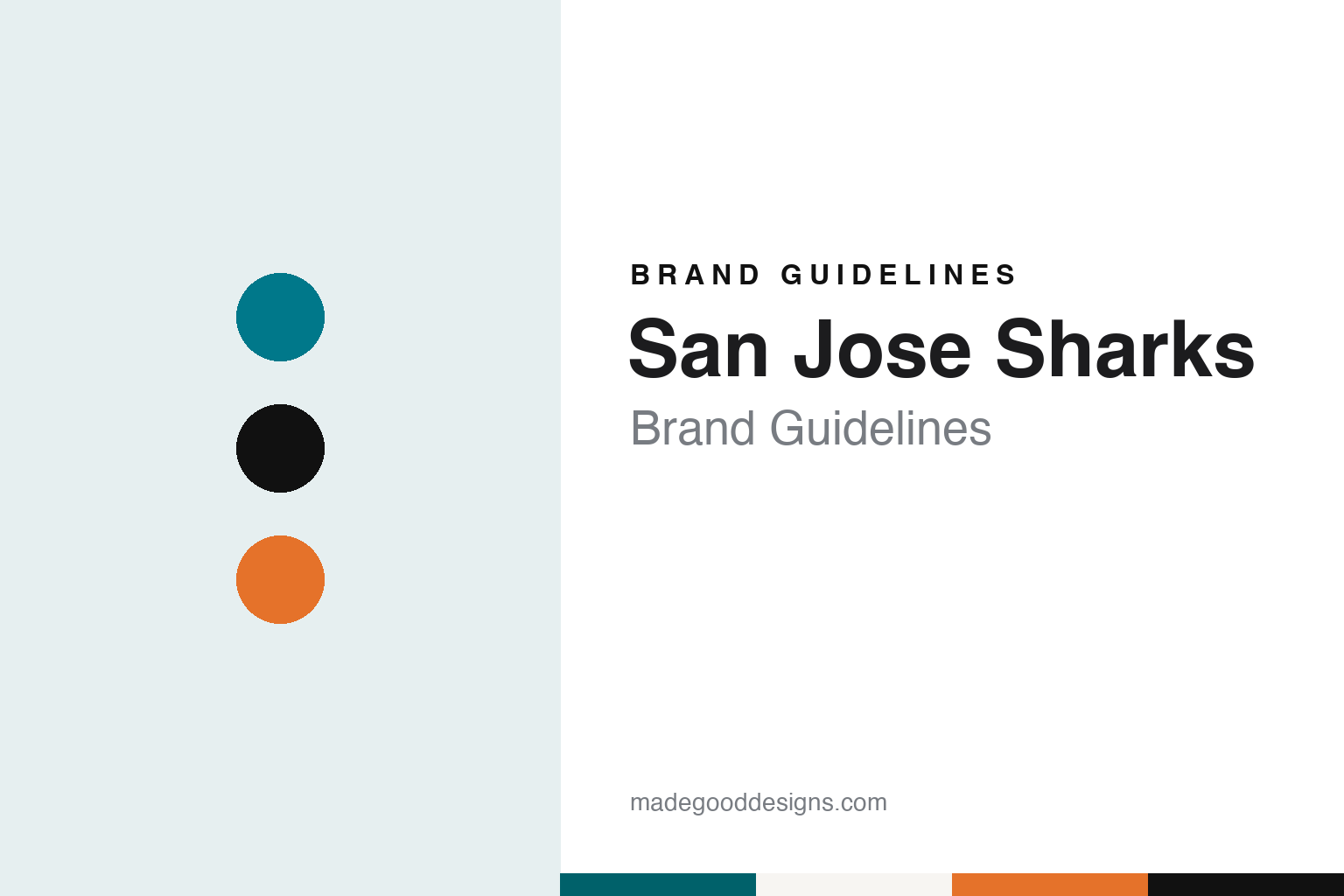 San Jose Sharks Brand Guidelines: A Name Sweepstakes, Pacific Teal & a Shark Biting a Stick