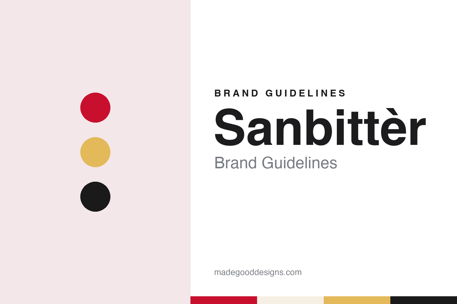 Sanbittèr brand guidelines — abstract colour discs and material texture (original homage; not a Sanbittèr product or logo)