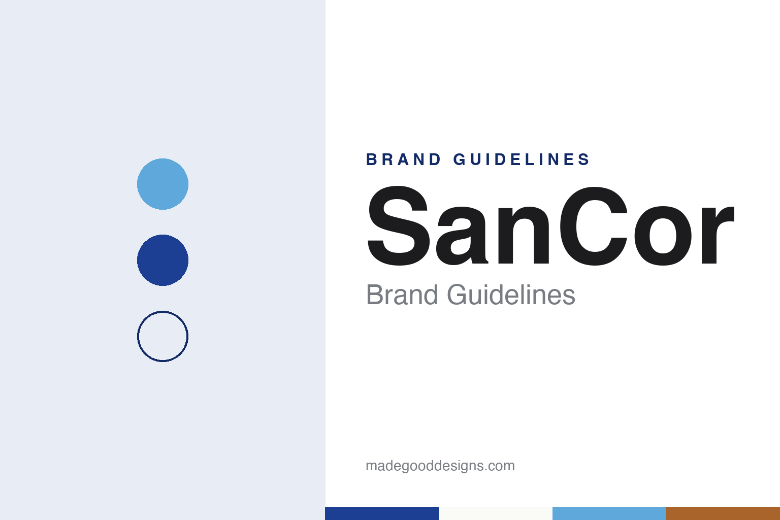 SanCor brand guidelines — abstract colour discs and material texture (original homage; not a SanCor product or logo)