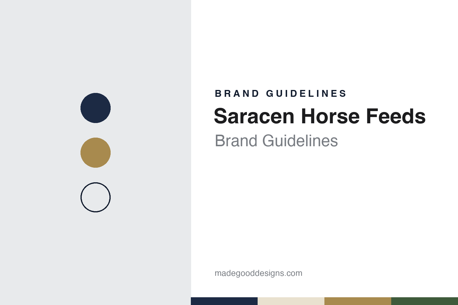 Saracen Horse Feeds Brand Guidelines: A Kent Feed Mill and Its Shield