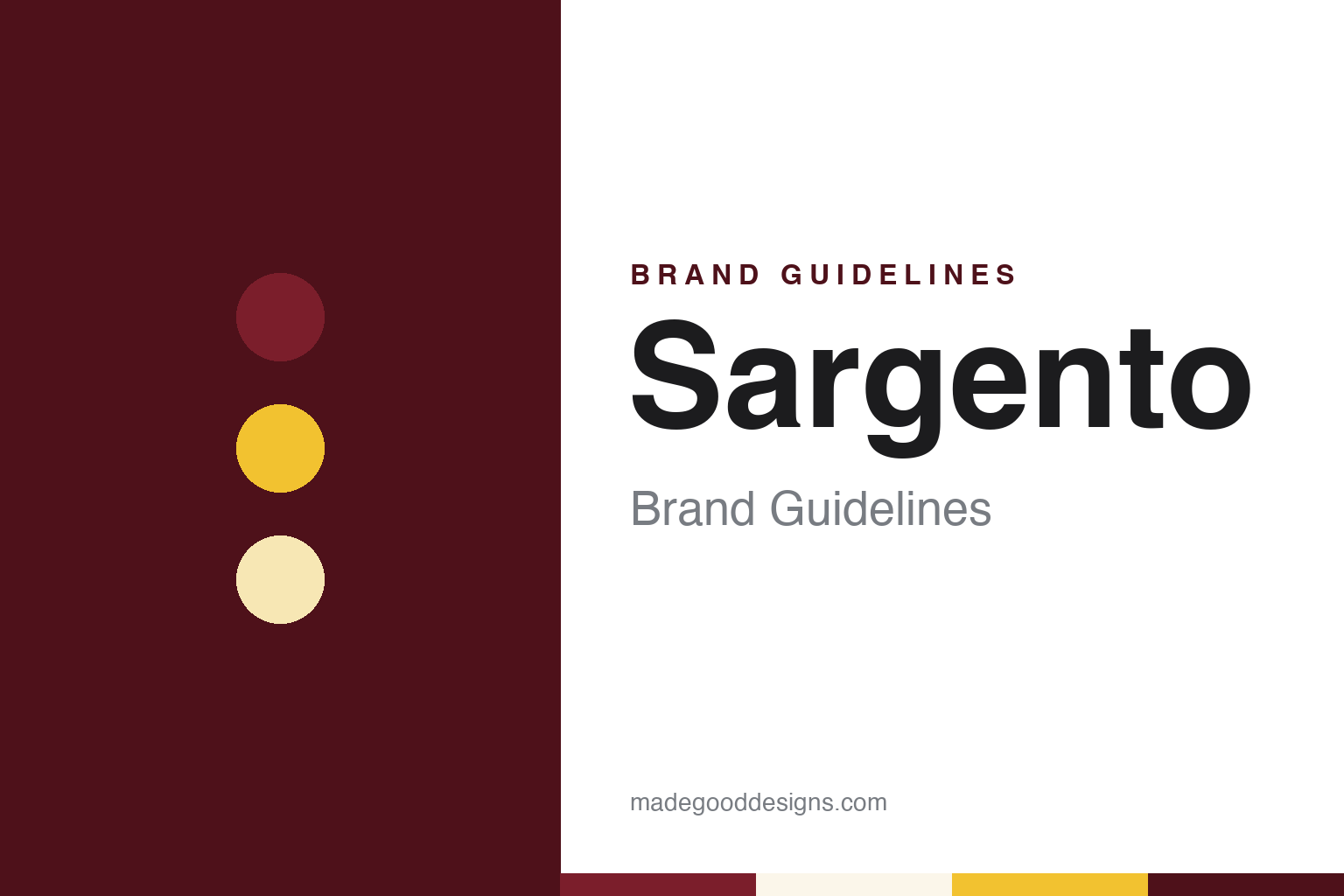 Sargento Brand Guidelines: The Plymouth, Wisconsin Cheese Family Business