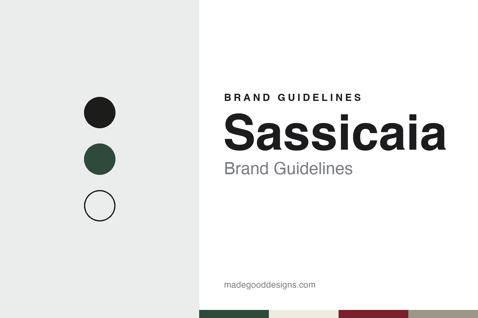 Sassicaia brand guidelines — abstract colour discs and material texture (original homage; not a Sassicaia product or logo)