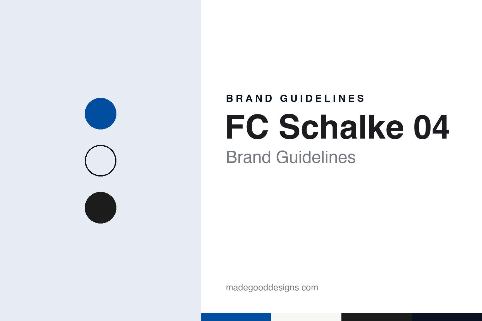 FC Schalke 04 brand guidelines — abstract colour discs and material texture (original homage; not a FC Schalke 04 product or logo)