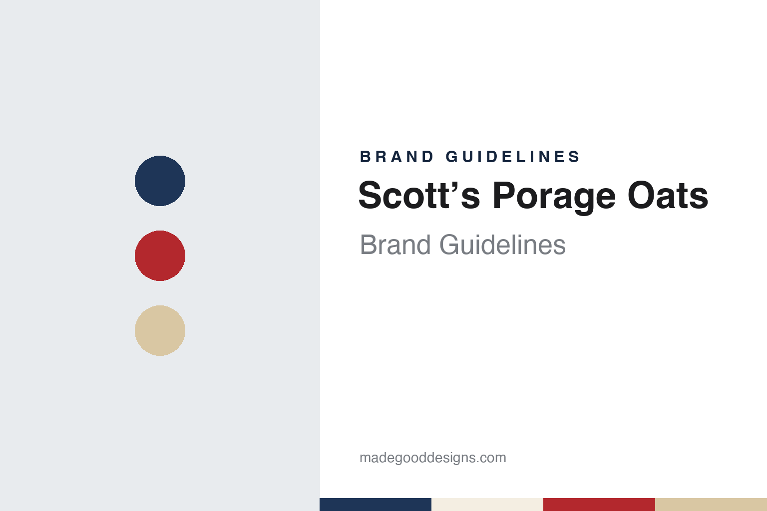 Scott’s Porage Oats brand guidelines — abstract colour discs and material texture (original homage; not a Scott’s Porage Oats product or logo)
