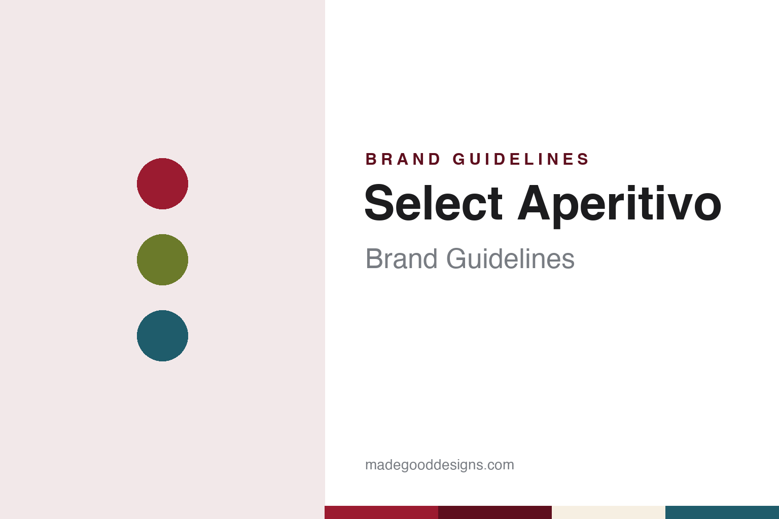 Select Aperitivo Brand Guidelines: The Venetian Bitter of 1920 Behind the Spritz
