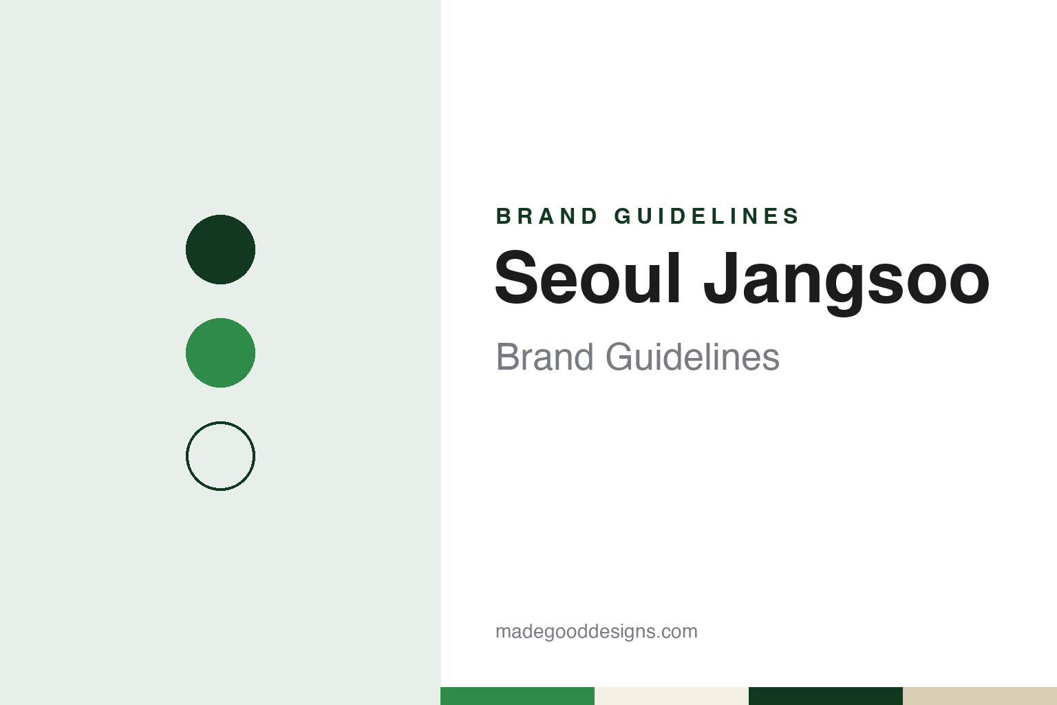 Seoul Jangsoo Brand Guidelines: The Makgeolli of 51 Seoul Breweries and Its Green Label